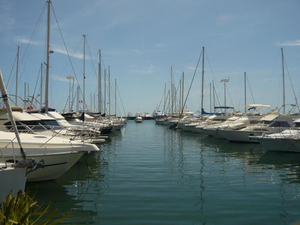 Charmant 2P Vue Mer Face Au Port De Golfe Juan Eksteriør bilde